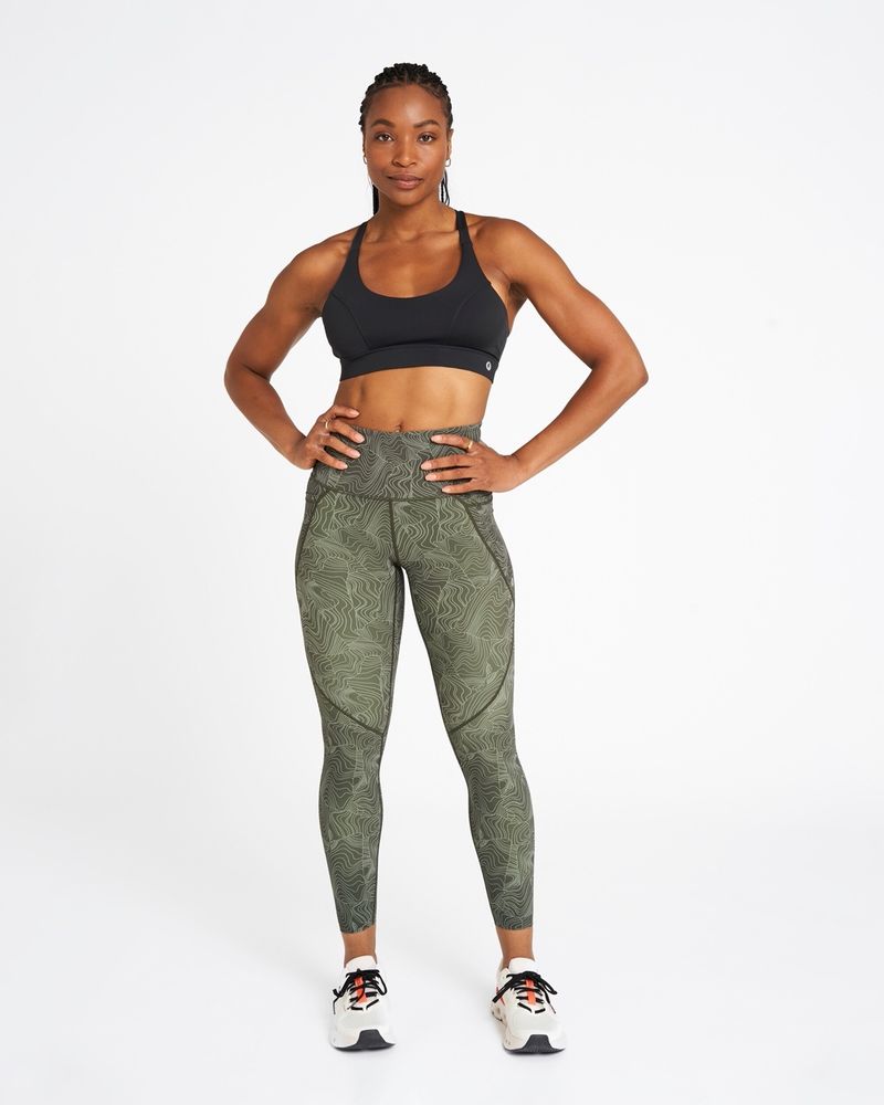 Powercut Sculpt High Waisted Leggings In Climbing Ivy Wave Print Dunnes Stores