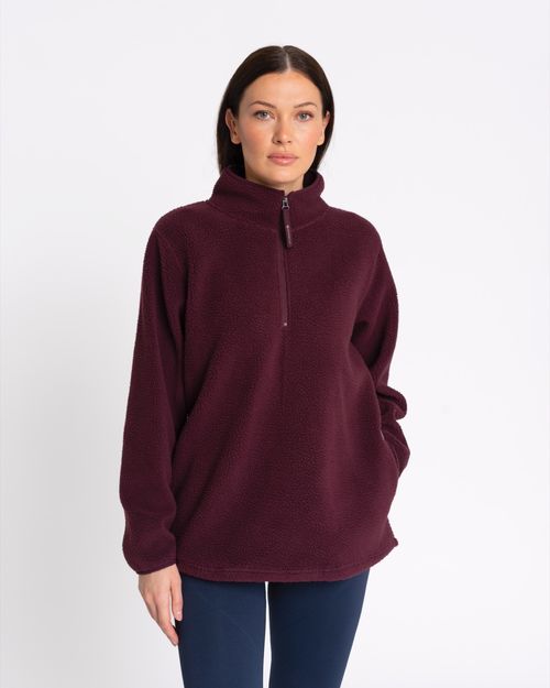 Powercut Ascend Quarter Zip Burgundy Fleece