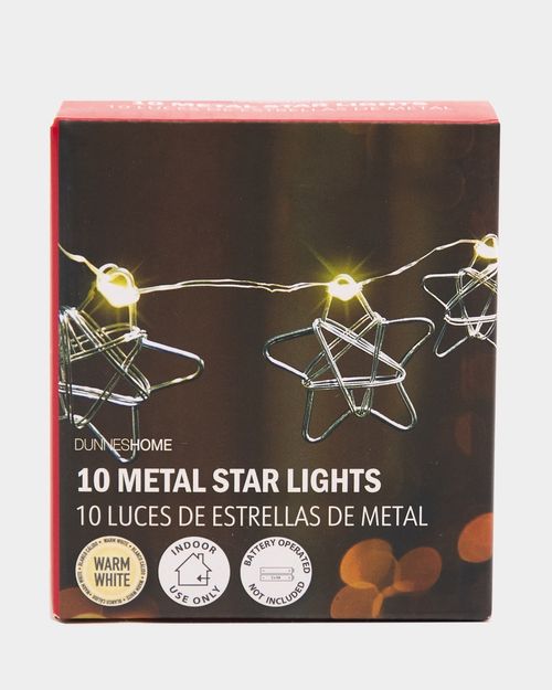 Metallic Star Lights - Set Of 10